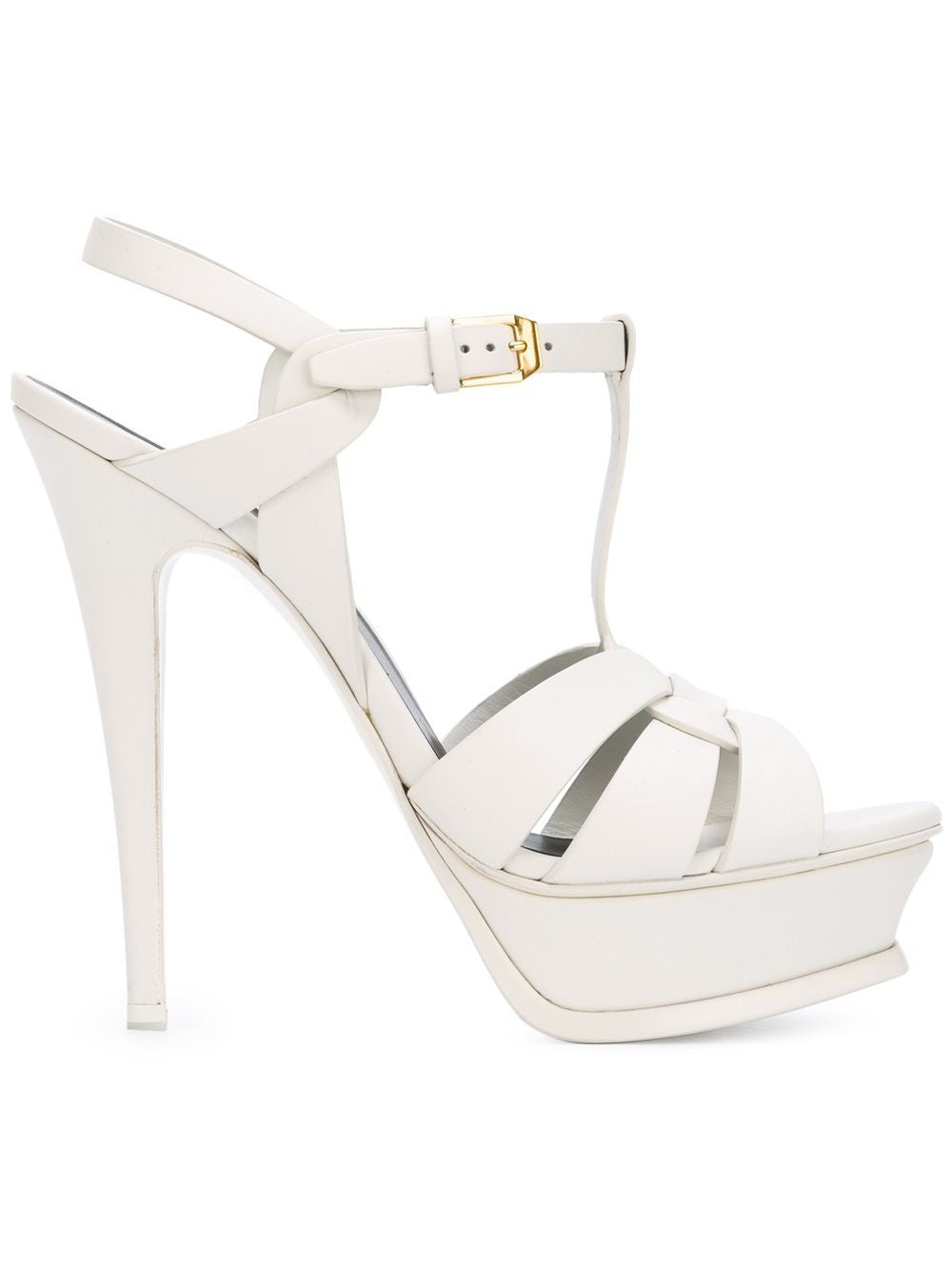 TRIBUTE PLATFORM SANDALS IN SMOOTH LEATHER