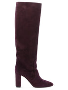 Purple VIA ROMA 15 SUEDE HEELED BOOTS