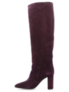 Purple VIA ROMA 15 SUEDE HEELED BOOTS