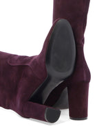 Purple VIA ROMA 15 SUEDE HEELED BOOTS