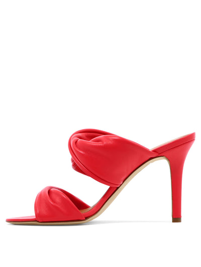 Red VIA ROMA 15 WEAVED NAPPA SANDALS