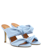 Light Blue VIA ROMA 15 WEAVED NAPPA SANDALS