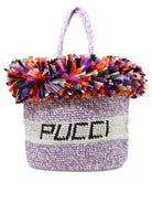 Purple EMILIO PUCCI FRINGE-TRIMMED TOTE BAG