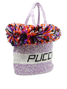 Purple EMILIO PUCCI FRINGE-TRIMMED TOTE BAG