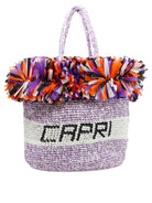 Purple EMILIO PUCCI FRINGE-TRIMMED TOTE BAG