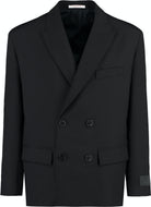 0NO VALENTINO DOUBLE-BREASTED WOOL BLAZER