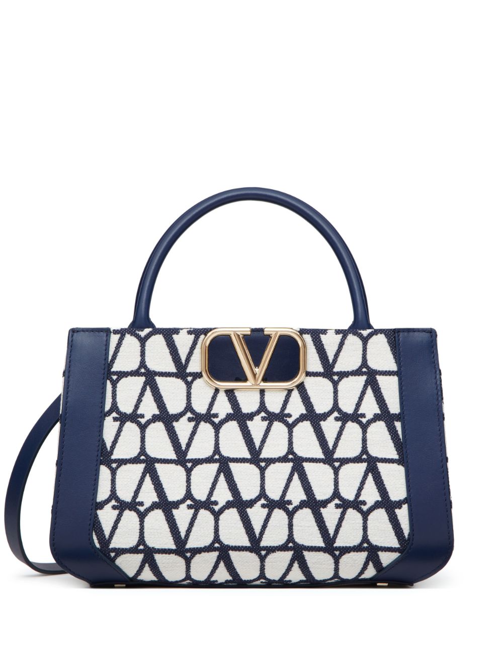 Valentino Garavani Medium VLOGO Iconographe Raffia Tote Bag