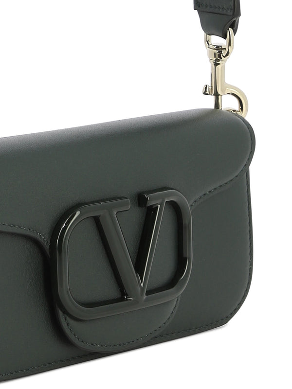 Valentino Garavani Green Small Locò Shoulder Bag