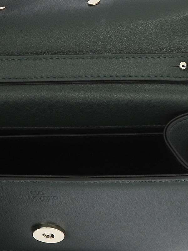 VALENTINO GARAVANI: Locò bag in leather with logo - Green  Valentino  Garavani mini bag 3W2B0K53ZXL online at