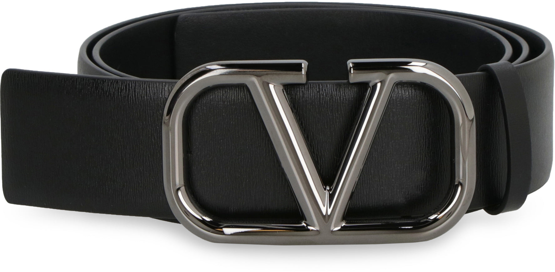 Valentino Garavani Vlogo Signature Calfskin Belt 40 mm Man Black 095