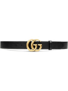 1000 GUCCI DOUBLE G BUCKLE LEATHER BELT