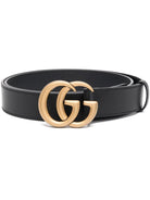 1000 GUCCI DOUBLE G BUCKLE LEATHER BELT