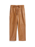 002 WEEKEND MAX MARA Calao leather trousers BROWN