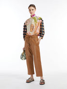 002 WEEKEND MAX MARA Calao leather trousers BROWN