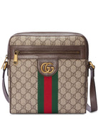 8745 GUCCI GG SUPREME FABRIC OPHIDIA SHOULDER-BAG