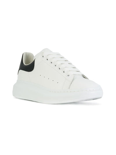 White & Black Alexander McQueen Larry Leather Oversized Sneakers - Front Side