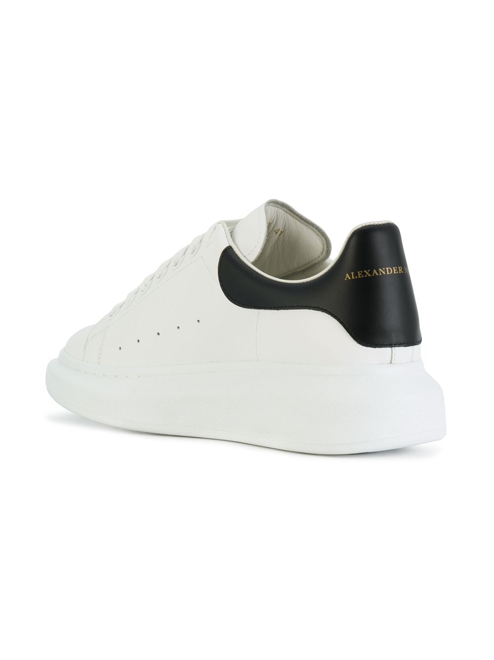 White & Black Alexander McQueen Larry Leather Oversized Sneakers - Back Side