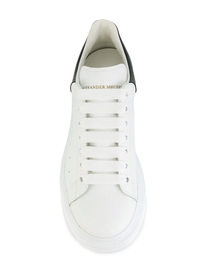 White & Black Alexander McQueen Larry Leather Oversized Sneakers - Top