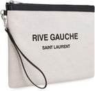 9024 SAINT LAURENT LOGO PRINT FLAT POUCH