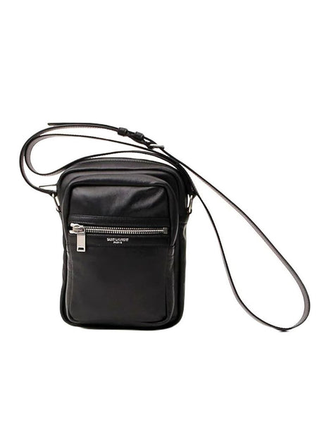 Saint Laurent Sid Pouch Crossbody Bag in Black for Men