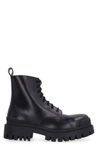 1000 BALENCIAGA STRIKE LEATHER COMBAT BOOTS