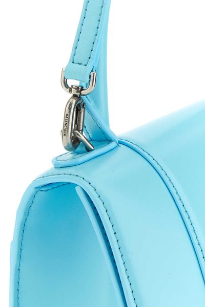 Leather clutch bag Balenciaga Blue in Leather - 37494485