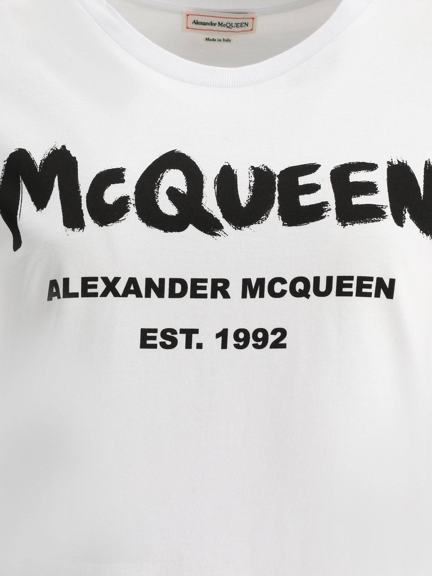 White ALEXANDER MCQUEEN "GRAFFITI" T-SHIRT