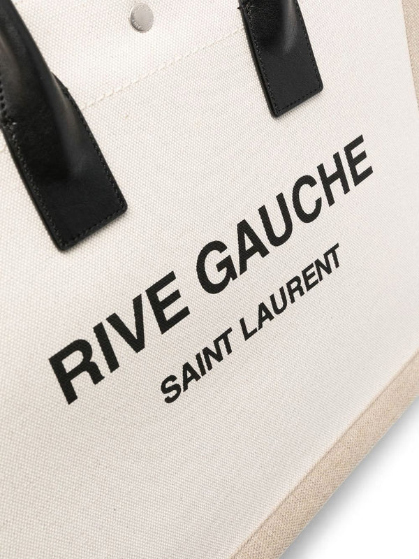 Saint Laurent Rive Gauche Tote Bag Nude & Neutrals