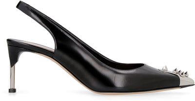 1081 ALEXANDER MCQUEEN LEATHER POINTY-TOE SLINGBACK