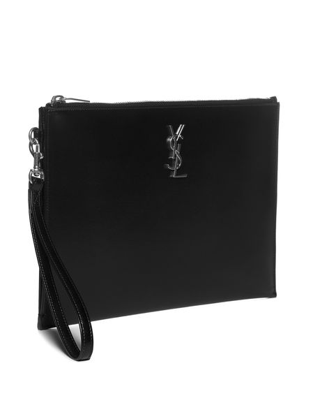 Black ysl best sale clutch bag