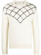 9744 SAINT LAURENT PULL COL ROND JACQUARD PLASTRO