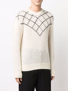 9744 SAINT LAURENT PULL COL ROND JACQUARD PLASTRO