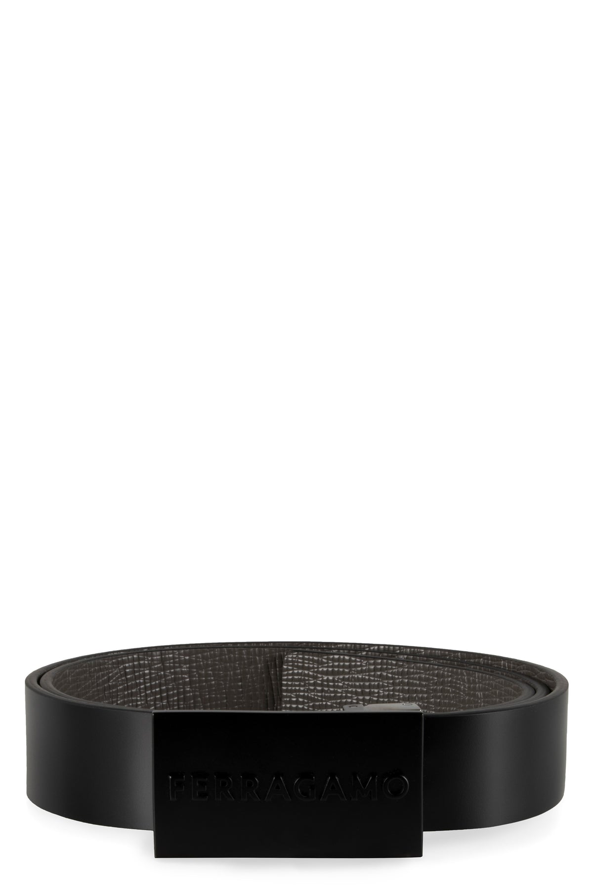 Salvatore Ferragamo Reversible Leather Belt, 105 / Black