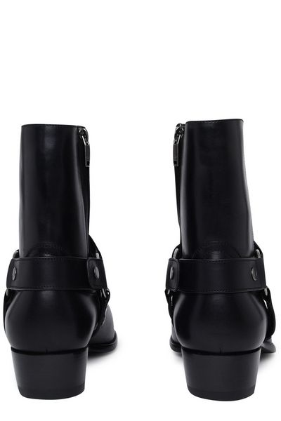 Smooth Leather Wyatt Harness Boots - Shop Now | LOZURI