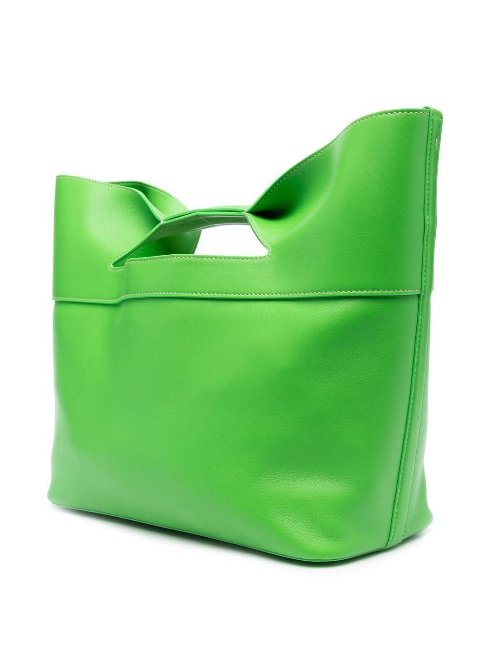 Acid Green Alexander Mcqueen The Bow Small Bag - Front Side