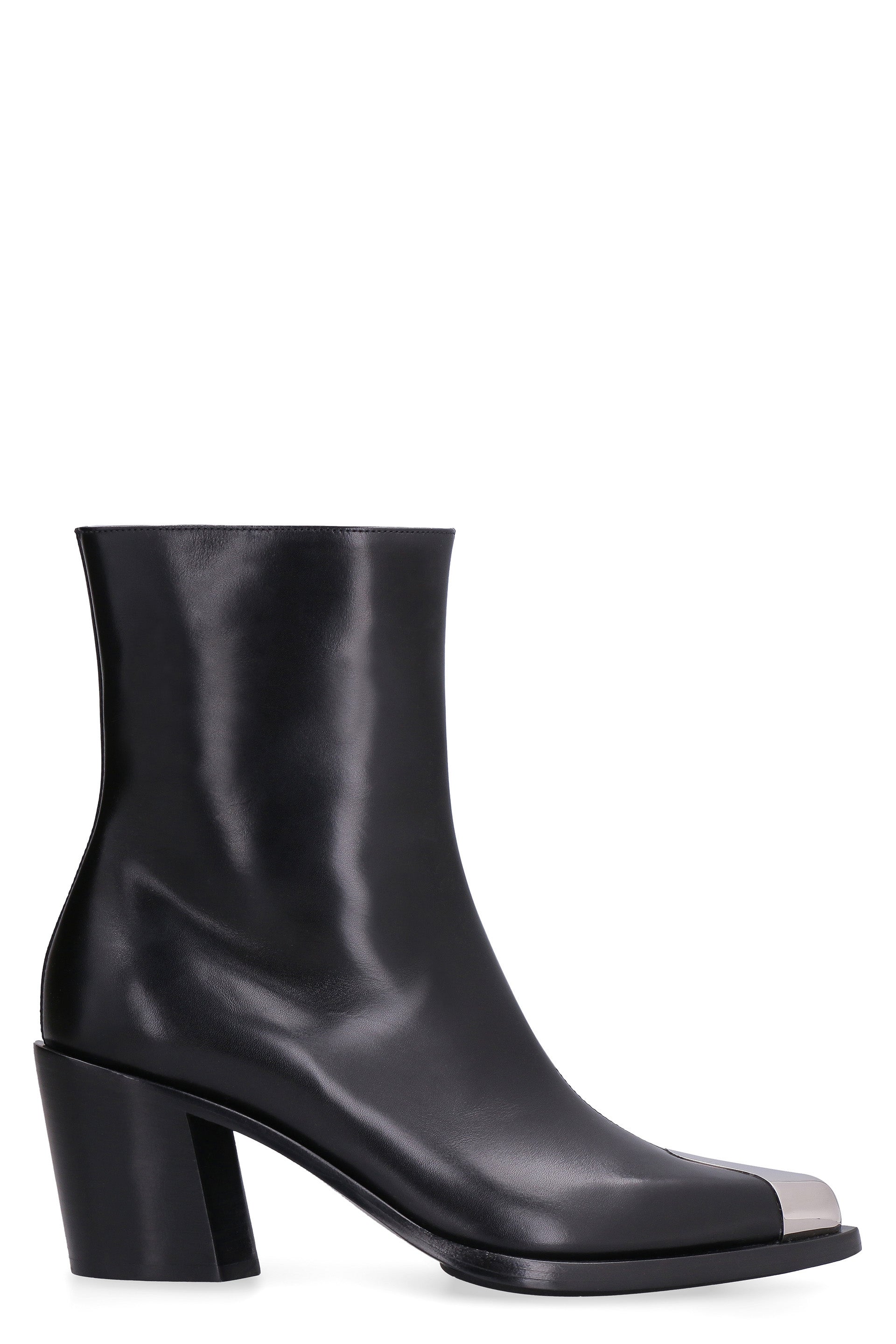 1081 ALEXANDER MCQUEEN PUNK LEATHER ANKLE BOOTS