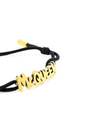 Black ALEXANDER MCQUEEN "GRAFFITI CUT" BRACELET