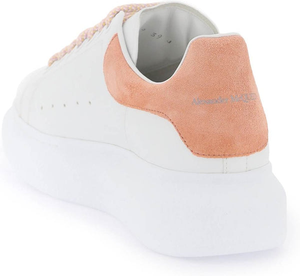 Oversize leather trainers Alexander McQueen White size 43 EU in