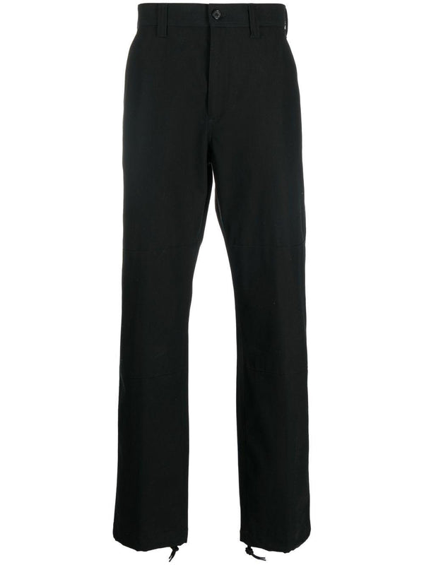 Alexander McQueen Belted Leather Trousers in Black | Lyst