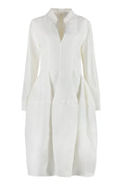 9071 BOTTEGA VENETA LINEN AND VISCOSE BLEND DRESS