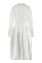 9071 BOTTEGA VENETA LINEN AND VISCOSE BLEND DRESS