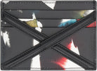 8490 ALEXANDER MCQUEEN PRINTED LEATHER CARD HOLDER