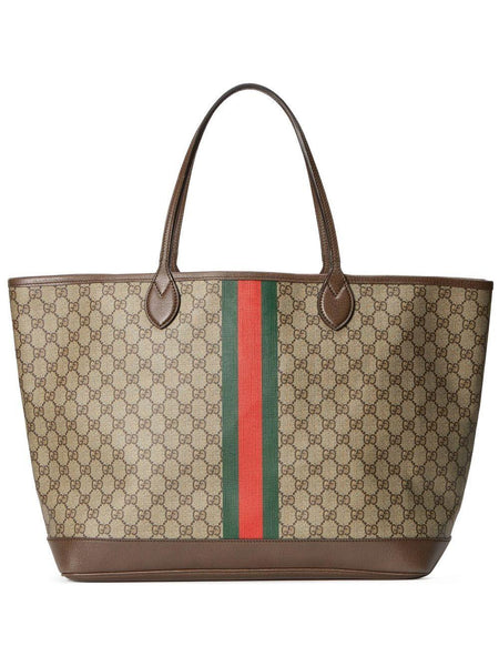 GUCCI Attache small leather-trimmed printed coated-canvas shoulder bag