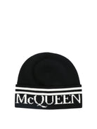 Black ALEXANDER MCQUEEN "MCQUEEN" BEANIE