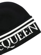 Black ALEXANDER MCQUEEN "MCQUEEN" BEANIE