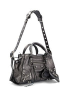 1015 BALENCIAGA EMBOSSED RAFFIA NEO HANDBAG