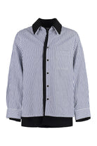 4057 BOTTEGA VENETA STRIPED LINEN-COTTON BLEND SHIRT