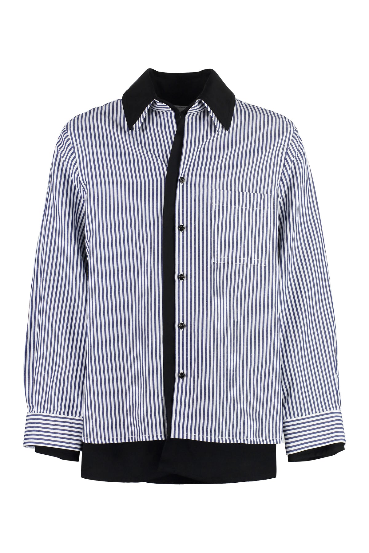 Louis Vuitton Men's Blue & Black Cotton Stripe Dress Shirt – Luxuria & Co.