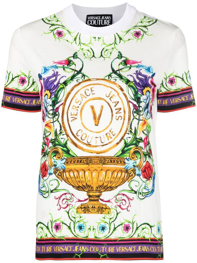 Print VERSACE JEANS COUTURE VERSACE JEANS COUTURE LOGO-PRINT T-SHIRT