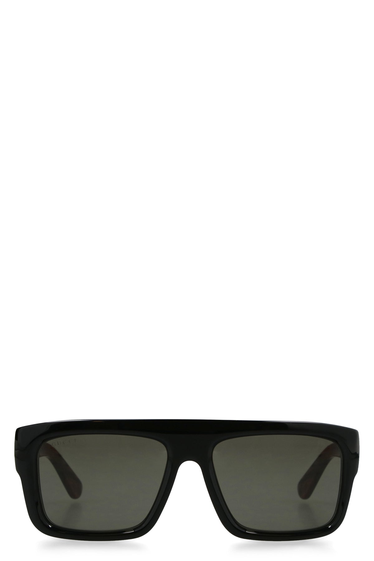 Gucci Rectangular Frame Sunglasses Black/Gold-tone (755254 J0740